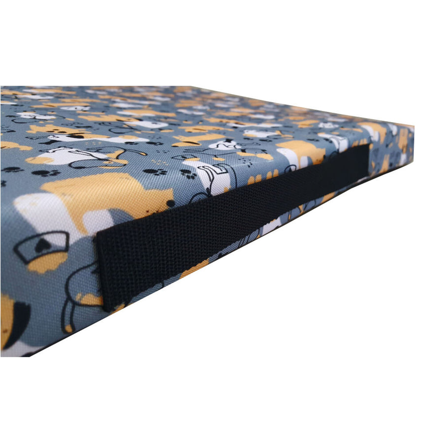 Bertoni XL colchón cama para perro, espuma, funda impermeable, estampado Perros Grises, EE146