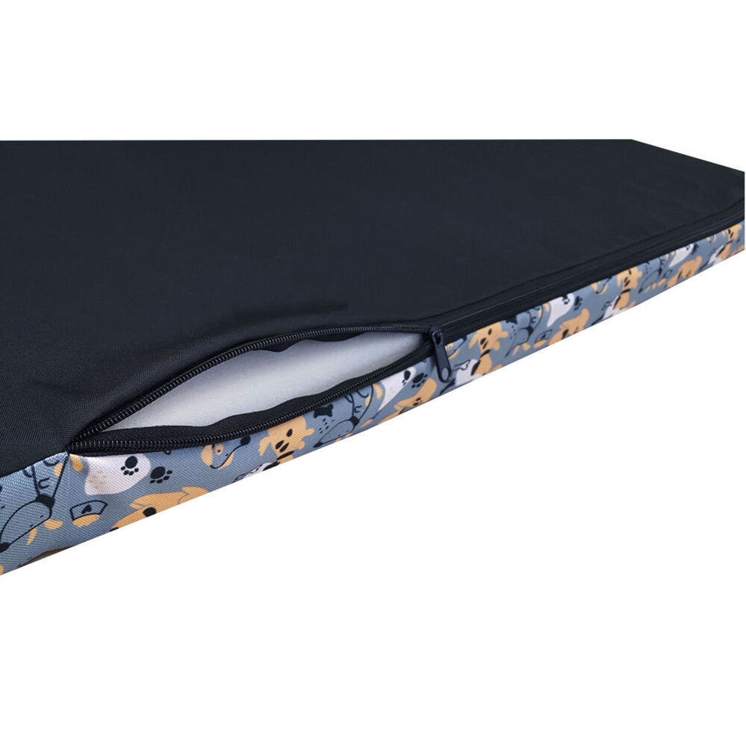 Bertoni XL colchón cama para perro, espuma, funda impermeable, estampado Perros Grises, EE146