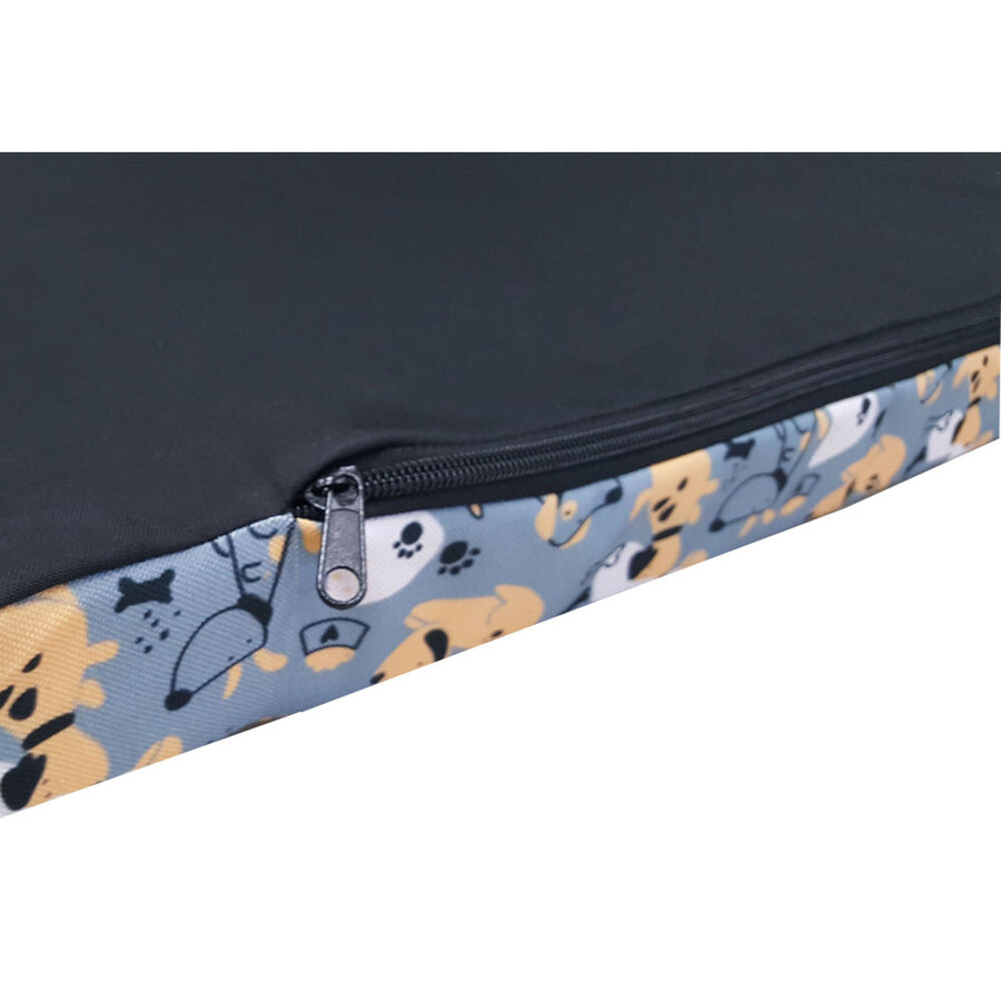 Bertoni XL colchón cama para perro, espuma, funda impermeable, estampado Perros Grises, EE146