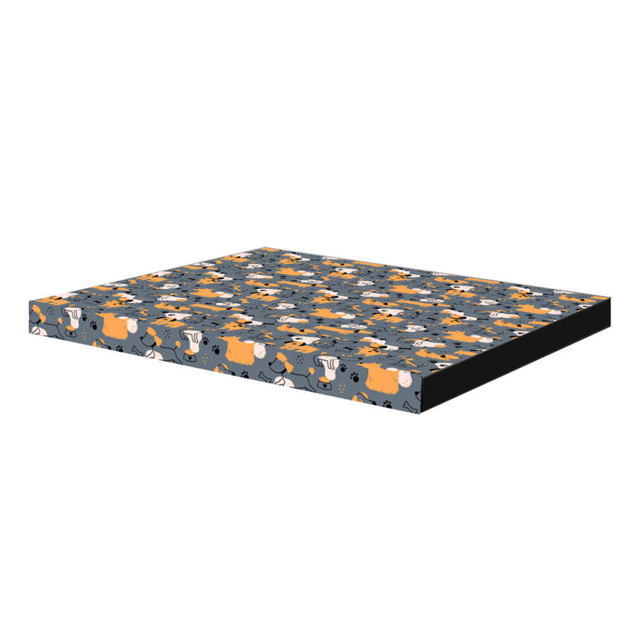Bertoni XL colchón cama para perro, espuma, funda impermeable, estampado Perros Grises, EE146