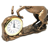 Estatuilla de caballo trepador, reloj, escultura de bronce, números romanos, Reina Isabel
