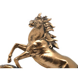 Estatuilla de caballo trepador, reloj, escultura de bronce, números romanos, Reina Isabel