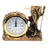 Figurilla de Temida Diosa de la Justicia, reloj, Reina Isabel