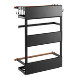 Estante magnético Maclean para frigorífico/lavadora, negro, 12 kg máx., MC-910, 2 piezas