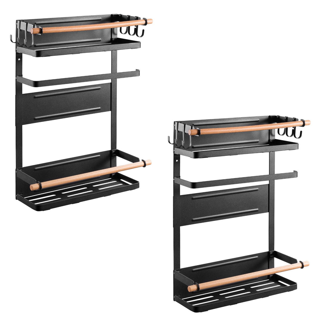 Estante magnético Maclean para frigorífico/lavadora, negro, 12 kg máx., MC-910, 2 piezas
