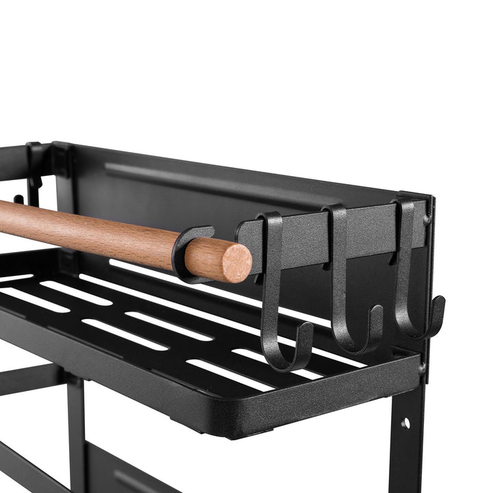 Estante magnético Maclean para frigorífico/lavadora, negro, 12 kg máx., MC-910, 4 piezas
