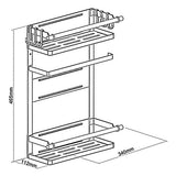 Estante magnético Maclean para frigorífico/lavadora, negro, 12 kg máx., MC-910, 4 piezas