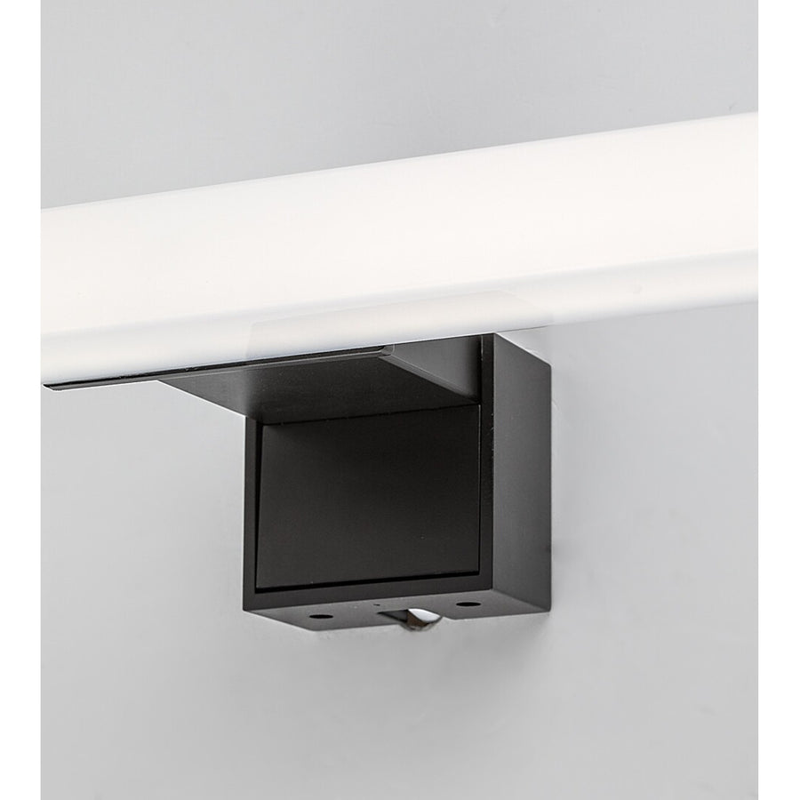 Rabalux lámpara de baño, potencia 9W, blanco natural 4000K, IP44. negro, Oliro