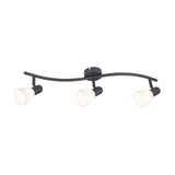 Lámpara de techo Rabalux, spot, 3x rosca para bombilla E14, IP20, negra, Soma