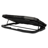 Soporte de refrigeración para portátil Blow Hurricane, cuatro ventiladores, iluminación roja, concentrador USB integrado