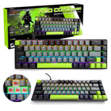 Teclado mecánico 60% RED CORE MX60 MT1260, iluminación de teclas, Mediatech