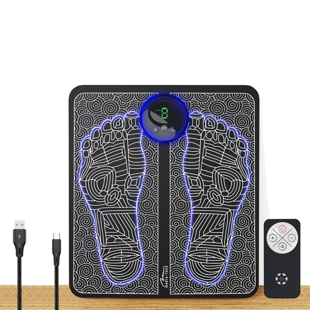 Aparato de masaje de pies Media-Tech, masaje por electroestimulación EMS, 8 modos, 19 niveles de intensidad, MT6527