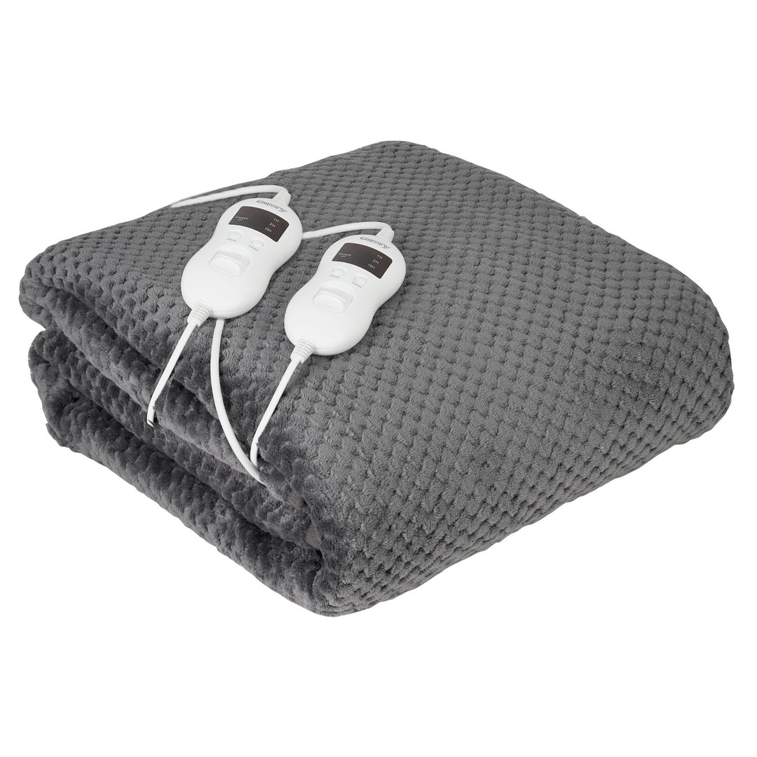 Manta eléctrica Camry, para 2 personas, dimensiones 150x160cm, 8 niveles de calefacción, potencia 2 x 60W, gris, CR 7417