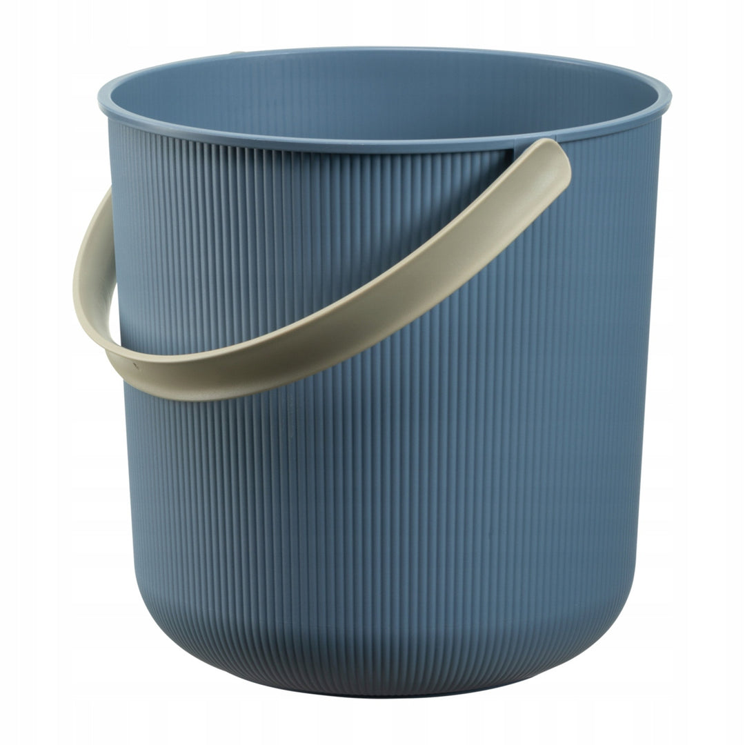 Akita Plast Cubo Team con asa, color azul, capacidad 10L, diámetro 24cm, material reciclado, 60810805