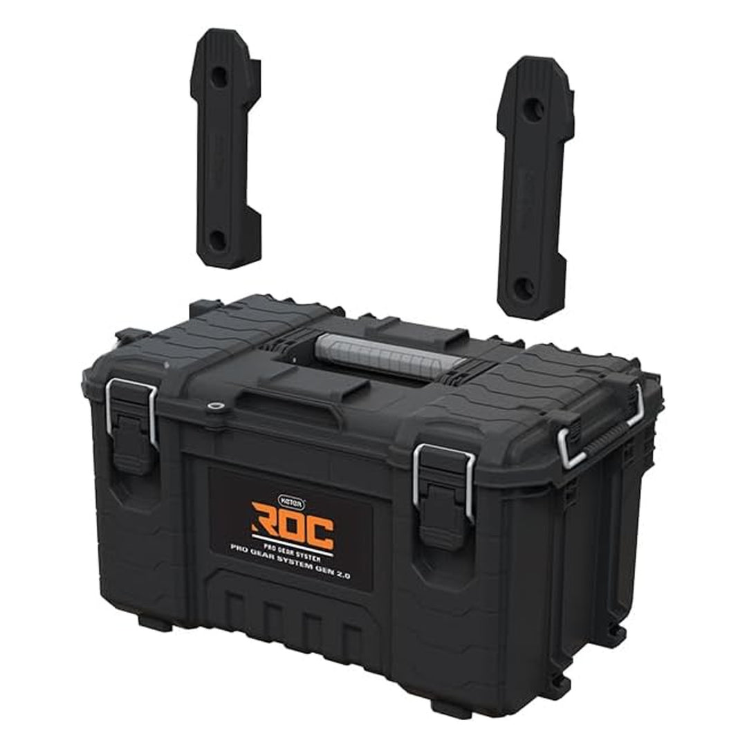 Caja de herramientas Keter ROC Pro Gear 2.0, capacidad de carga de 54 kg, con asas Pro Mount, organizador incluido, posibilidad de colgarla en la pared, 256984