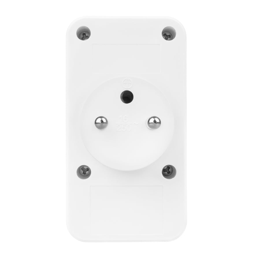 Toma de corriente Maclean x2 + 4xUSB, divisor con 2 tomas, 2xUSB A, 2xUSB C PD 20W, 1x16A + 1x6A, MCE249 F/W, 2 piezas