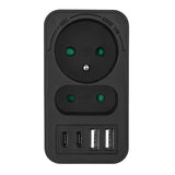 Toma de corriente Maclean x2 + 4xUSB, divisor con 2 tomas, 2xUSB A, 2xUSB C PD 20W, 1x16A + 1x6A, MCE249 F/B, 2 piezas