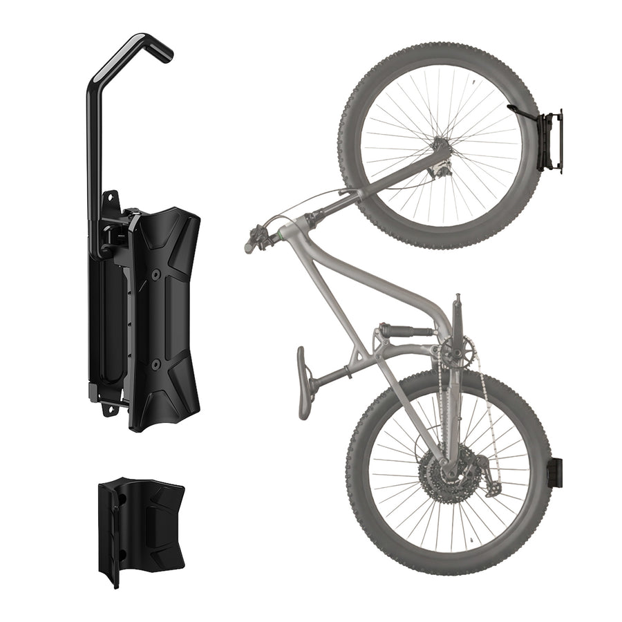 Soporte de pared para bicicletas Maclean, carga máxima de 35 kg, ángulo de inclinación ajustable, acero, MC-171