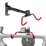 Soporte/colgador de pared para bicicletas Maclean, horizontal, acero, carga máxima de 30 kg, ángulo ajustable, MC-172