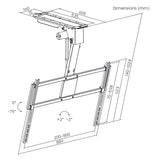 Soporte eléctrico para televisor Maclean, de techo, compatible con Tuya, VESA máx. 800x400, para televisores de 43-86", máx. 55 kg, MC-176 T
