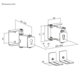 Soporte / colgador de pared para barra de sonido Maclean, ajuste del ángulo de +8° a -8°, carga máxima de 10 kg, fabricado en acero, MC-177