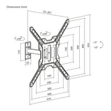 Soporte / colgador para TV o monitor Maclean, máx. 23-65", carga máxima de 30 kg, universal, VESA máx. 400x400, MC-758 N
