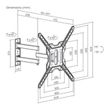Soporte / colgador para TV o monitor Maclean, máx. 23-65", carga máxima 30 kg, universal, VESA máx. 400x400, MC-759 N