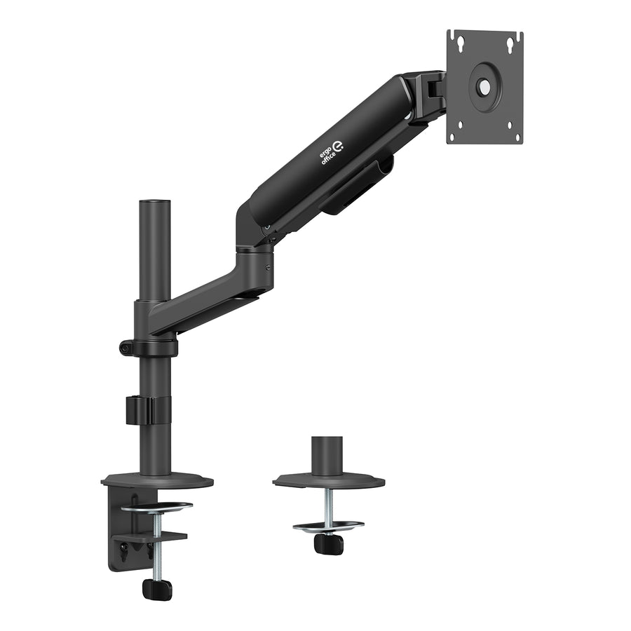 Soporte / colgador para monitor Ergo Office, resorte de gas, 17"-32", 1-10 kg, negro mate, VESA máx. 100x100, ER-691 B