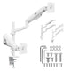 Soporte / colgador para 2 monitores Ergo Office, resorte de gas, 17"-32", 1-10 kg, blanco mate, ER-692 W
