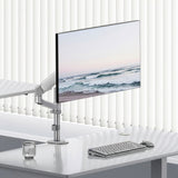 Soporte / colgador para monitor Ergo Office, resorte de gas, 17"-32", 1-10 kg, blanco mate, VESA máx. 100x100, ER-691 W