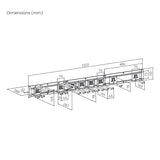 Organizador de pared para herramientas Maclean, de acero, carga máxima de 228 kg, anchura de 1222 mm, MC-179