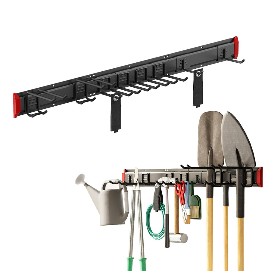 Organizador de pared para herramientas Maclean, de acero, carga máxima de 228 kg, anchura de 1222 mm, MC-179