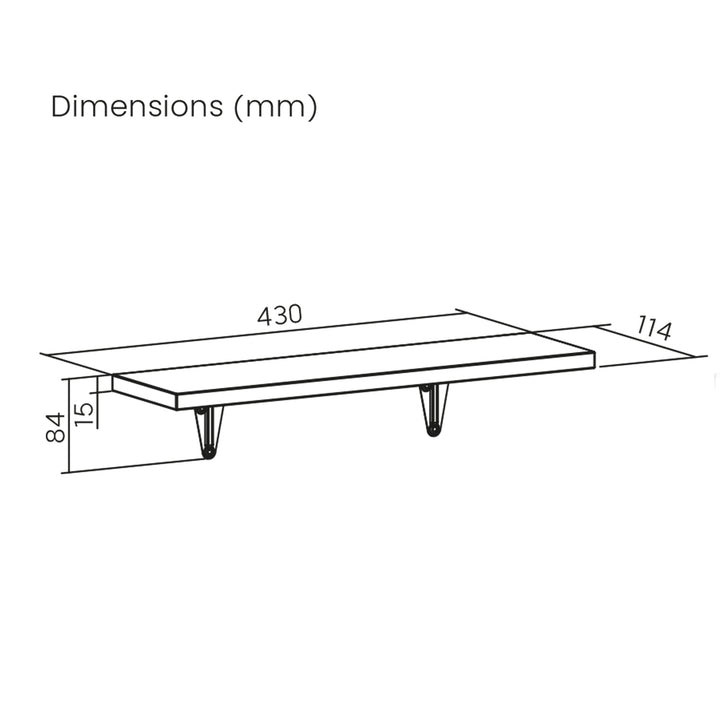 Estantes de pared Maclean, juego de 18 piezas, 8 kg máx., para montaje en pared, MC-331