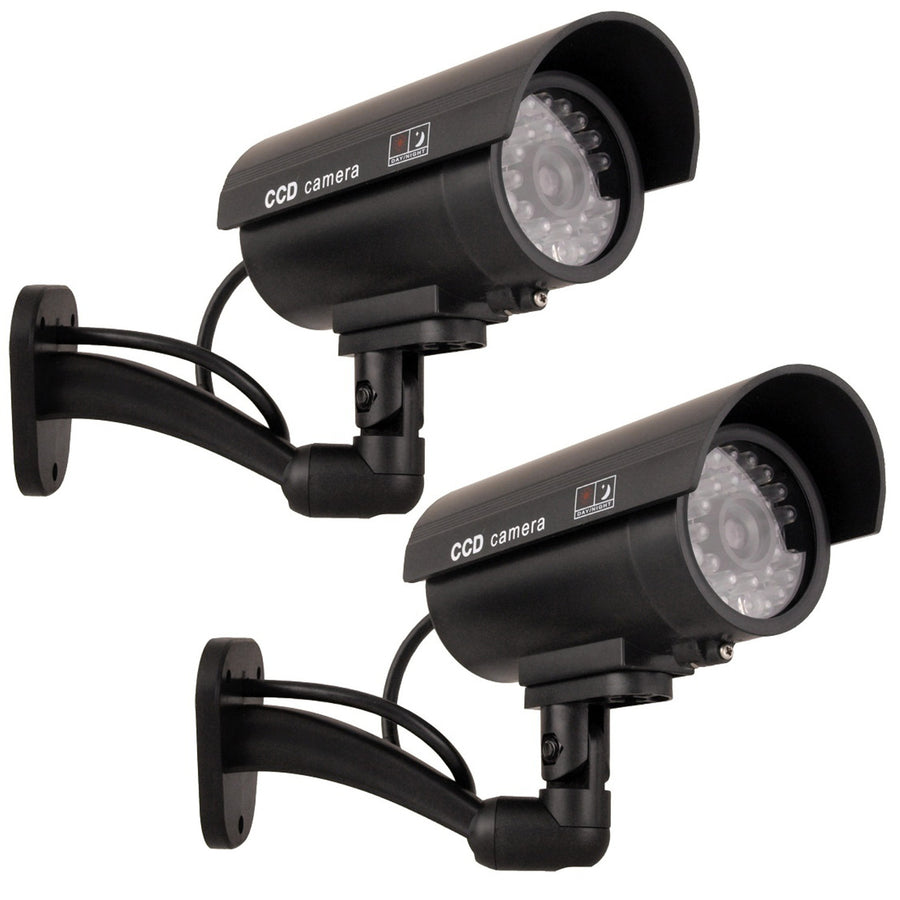 Cámara ficticia IR9000 B IR LED luz intermitente negro, 2 piezas
