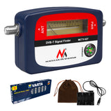 Medidor de TV DVB-T Maclean, maletín, cable de 25 cm F-F, MCTV-627 + 10 pilas AA Varta Industrial
