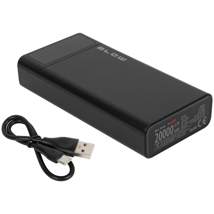Batería externa de 20 000 mAh PB20E con Quick Charge 30 y Power Delivery de 20 W, color negro, de Blow