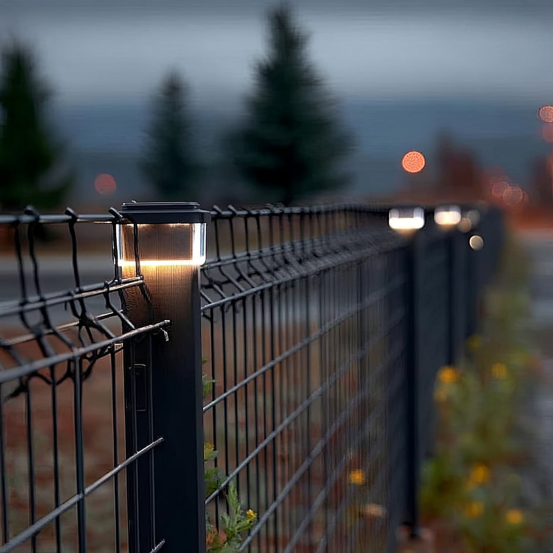 Lámpara LED solar para poste GreenBlue, 100 x 100 mm, cubierta en forma de sobre, 3200 K, GB128 WW