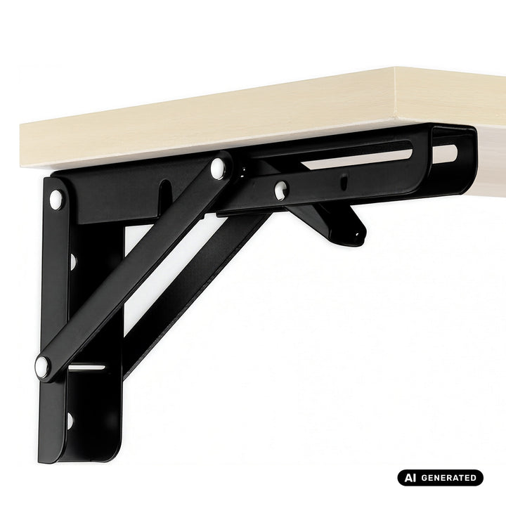 Soporte plegable para estantería de pared Maclean, mín. 250 mm, máx. 500 mm, máx. 50 kg, 2 unidades, MC-194