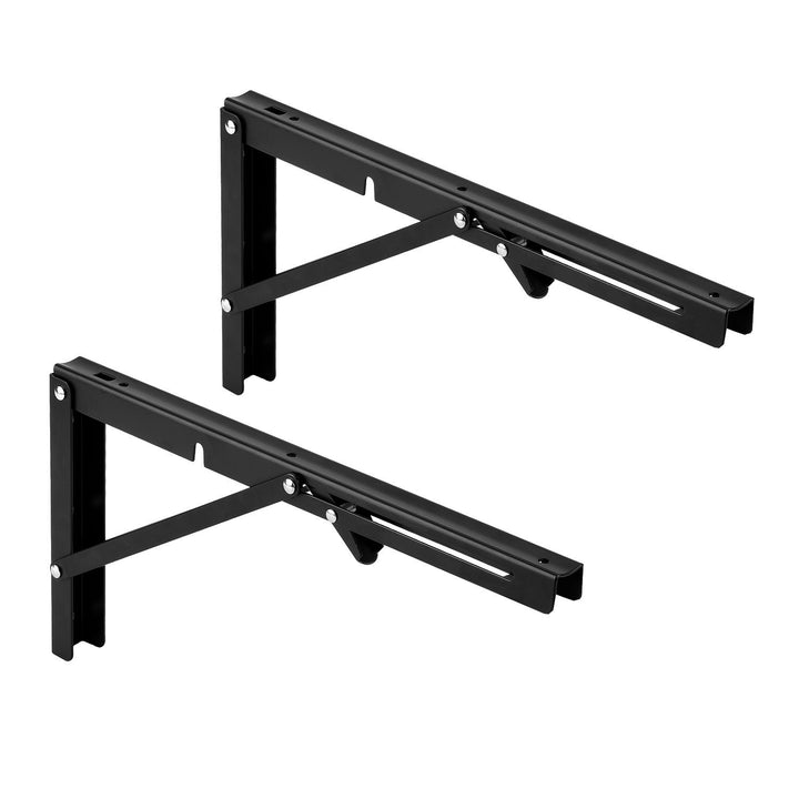 Soporte plegable para estantería de pared Maclean, mín. 300 mm, máx. 600 mm, máx. 50 kg, 2 unidades, MC-195
