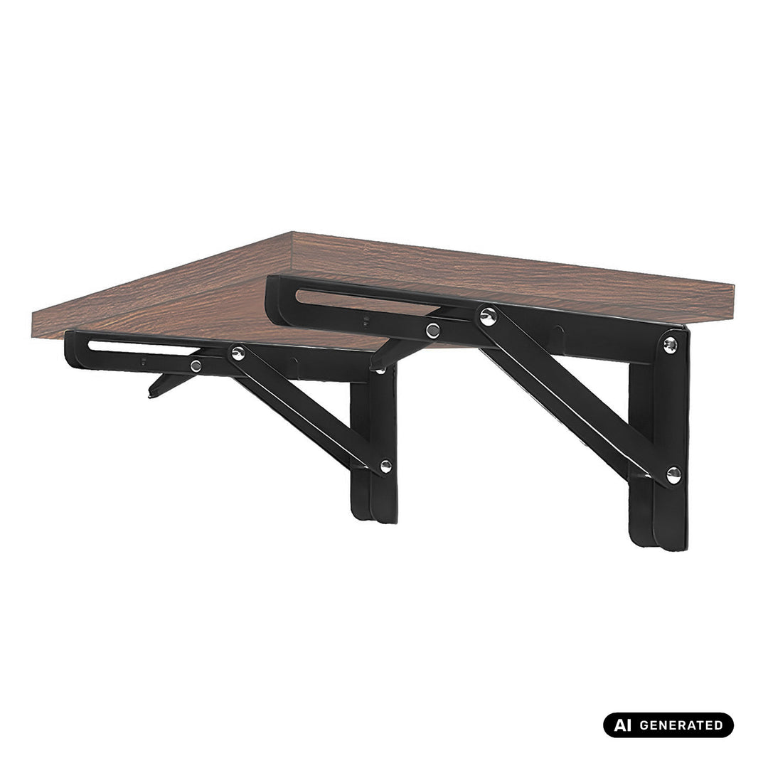 Soporte plegable para estantería de pared Maclean, mín. 300 mm, máx. 600 mm, máx. 50 kg, 2 unidades, MC-195