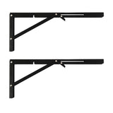 Soporte plegable para estantería de pared Maclean, mín. 350 mm, máx. 700 mm, máx. 50 kg, 2 unidades, MC-196