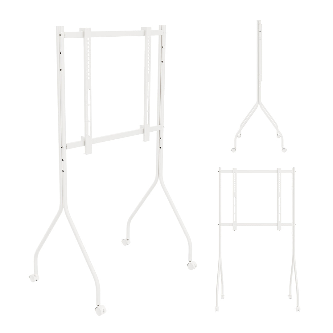 Soporte / carrito para TV Maclean, con ruedas, 37-80", carga máxima 50 kg, VESA máximo 600x400, blanco, MC-180 W