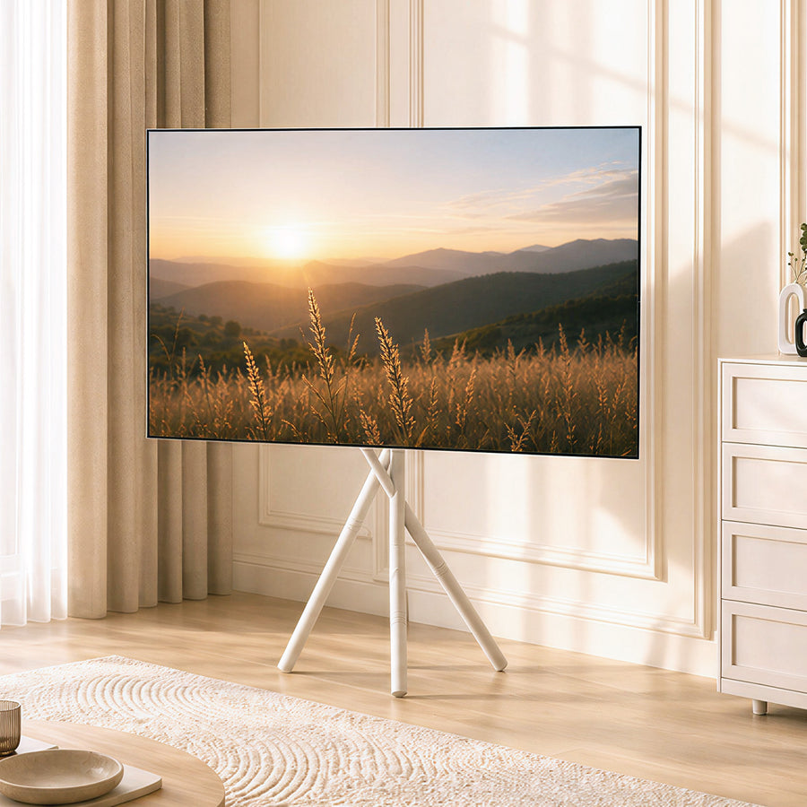 Soporte de suelo para televisor Maclean, 27-55", VESA máx. 200x200, máx. 60 kg, MC-181 W