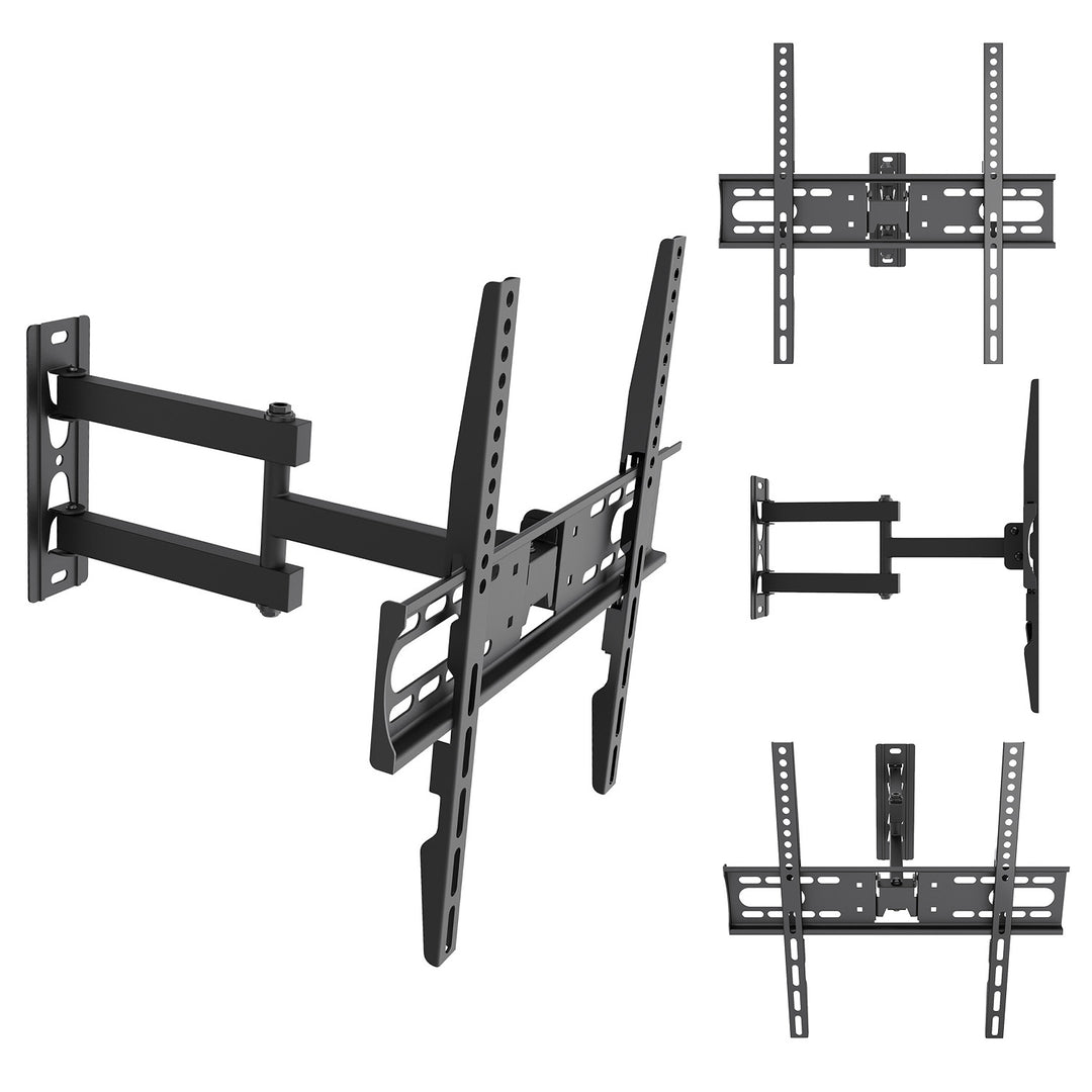 Soporte / colgador para TV Maclean, VESA máximo 400x400, 32-55", hasta 30 kg, negro, ajuste de inclinación +2°~-10° y giro +90°~-90°, MC-191
