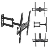 Soporte / colgador para TV Maclean, VESA máximo 400x400, 32-55", hasta 30 kg, negro, ajuste de inclinación +2°~-10° y giro +90°~-90°, MC-191