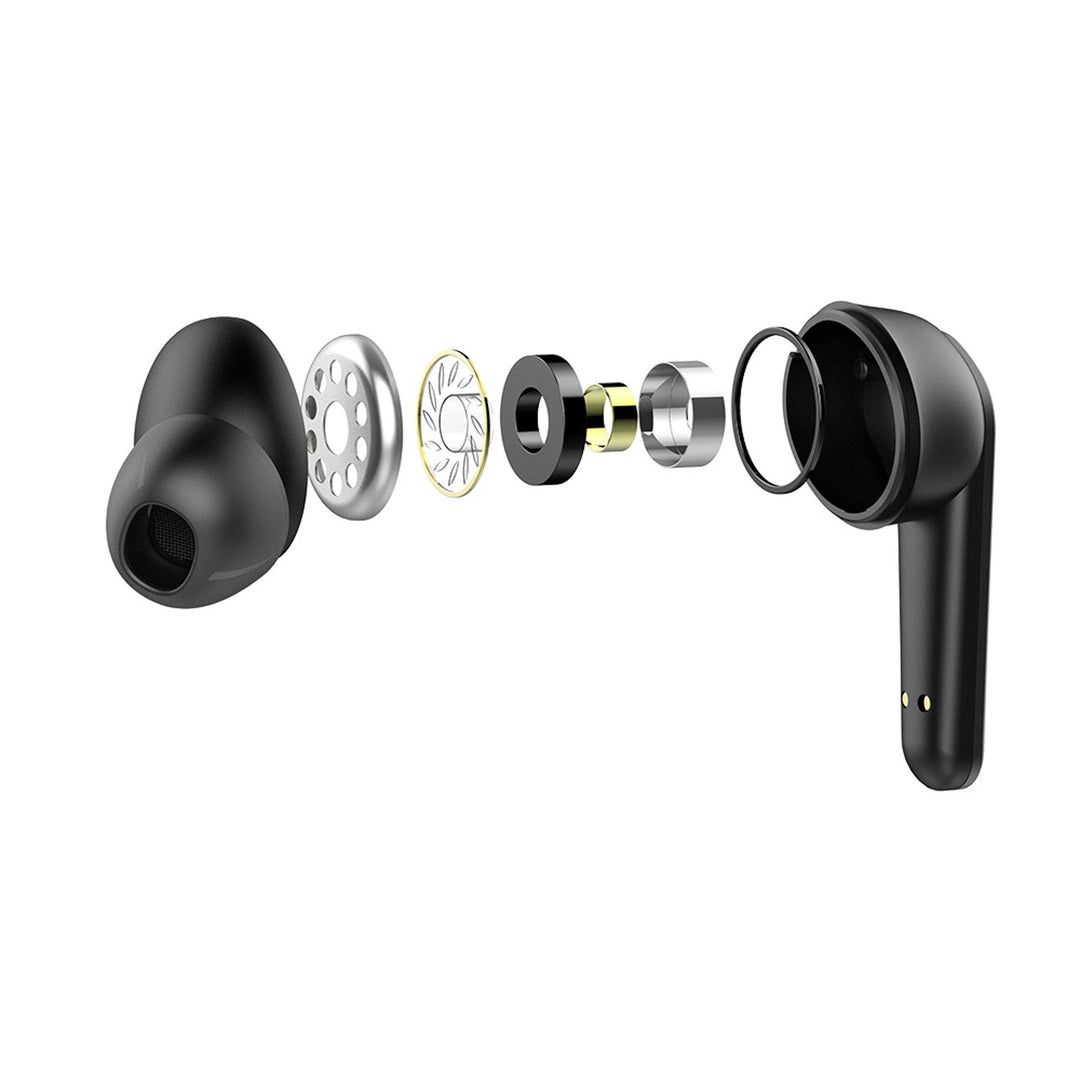 Auriculares inalámbricos Savio, Bluetooth 5.3, ENC, USB-C, negro, SAVSLTWS-11