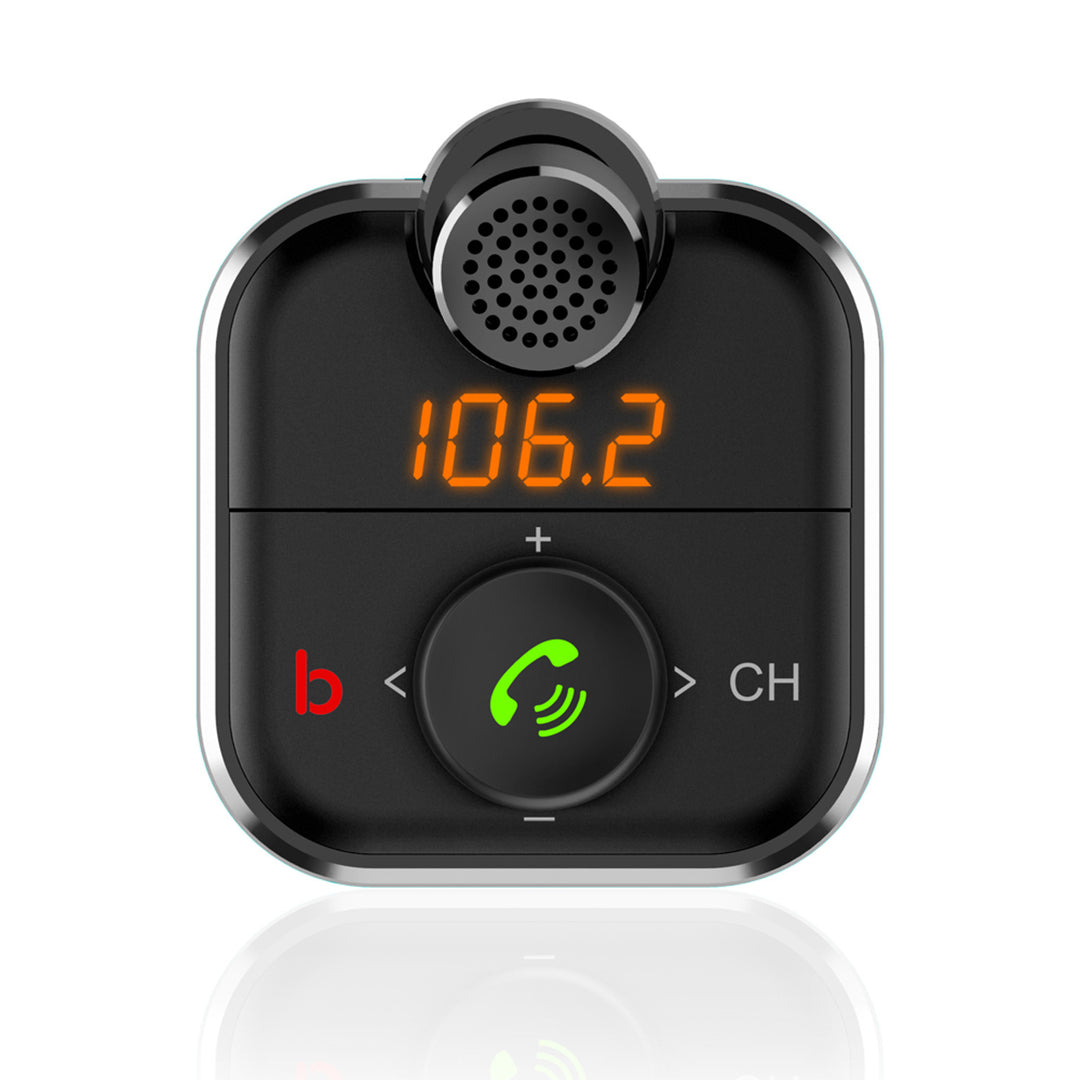 Transmisor para coche Savio MP3, Bluetooth 5.0, función de carga, negro, SAVFMTRANSTR-12