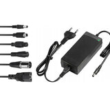 Cargador universal Lextool para scooters y vehículos eléctricos, 54,6V 2A, 6 enchufes DC, LXG95