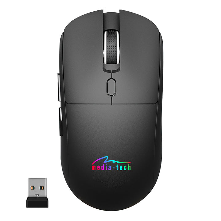 Ratón inalámbrico 2 en 1 (BT/RF) silencioso y recargable MT1124, Media-Tech