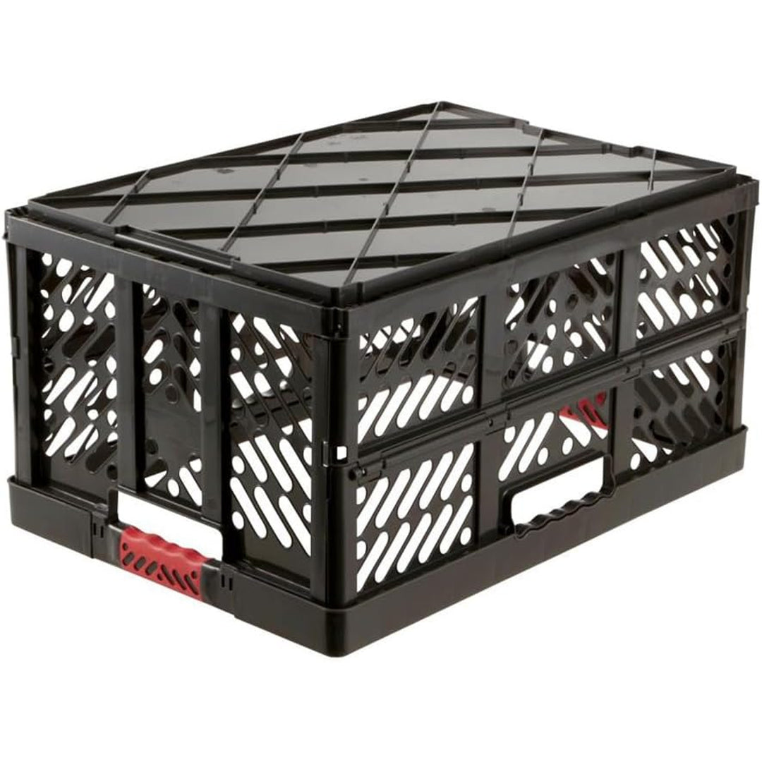 Cesta plegable de plástico Ben Keeeper, 45L, grafito, capacidad de carga hasta 50kg, asas de agarre suave, certificado GS y prueba TUV, apto para alimentos
